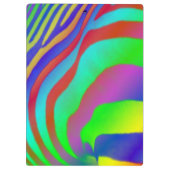 虹のシマウマのプリント クリップボード (裏面)