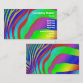 虹のシマウマのプリント 名刺 (正面/裏面)