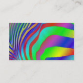 虹のシマウマのプリント 名刺 (裏面)