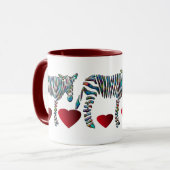 虹のシマウマ マグカップ (正面左)