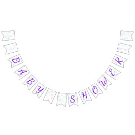 虹のシャボン玉ベビーシャワー バンティングフラッグ