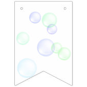 虹のシャボン玉ベビーシャワー バンティングフラッグ (第2の旗)