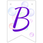 虹のシャボン玉ベビーシャワー バンティングフラッグ (第3の旗)