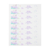 虹のシャボン玉ベビーシャワー ラップアラウンド宛名ラベル (シート)