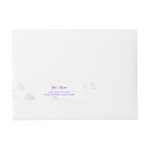 虹のシャボン玉ベビーシャワー ラップアラウンド宛名ラベル (正面)