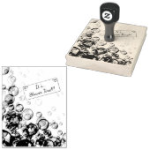 虹のシャボン玉ベビーシャワー ラバースタンプ (押印)