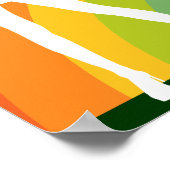 虹のシルエットの女性 ポスター (角)