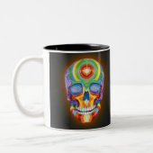 虹のスカルのマグ ツートーンマグカップ (左)