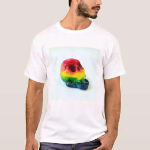 虹のスカル Tシャツ