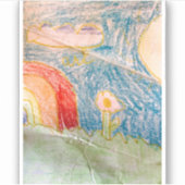 虹のステッカーのどこか シール (正面)