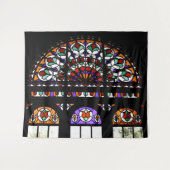 虹のステンドグラス窓 タペストリー (正面(横))