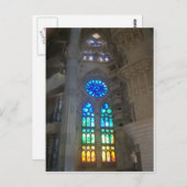 虹のステンドグラス窓 ポストカード (正面/裏面)