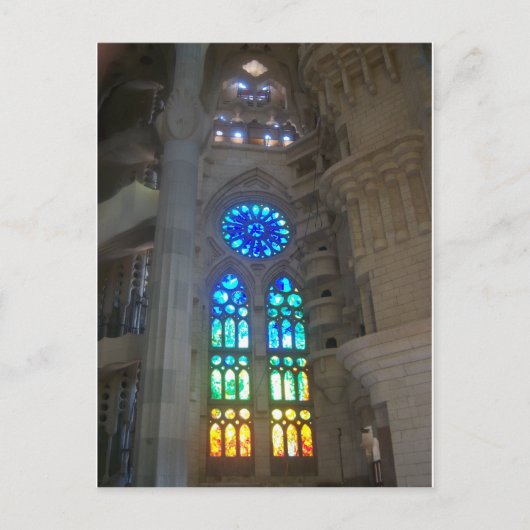 虹のステンドグラス窓 ポストカード (正面)