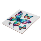 虹のステンドグラス蝶ライトアップ タイル (側面)