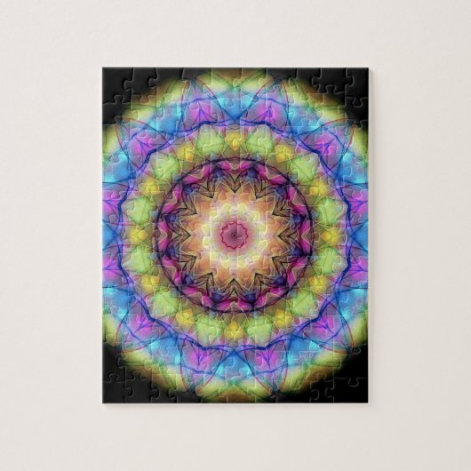 虹のステンドグラス ジグソーパズル (縦)