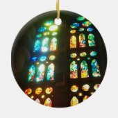 虹のステンドグラス セラミックオーナメント (裏面)