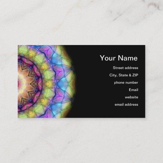 虹のステンドグラス 名刺 (裏面)