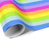 虹のストライブ柄の明るい着色されたパターン(の模様が)あるな覆い ラッピングペーパー (ロールコーナー)