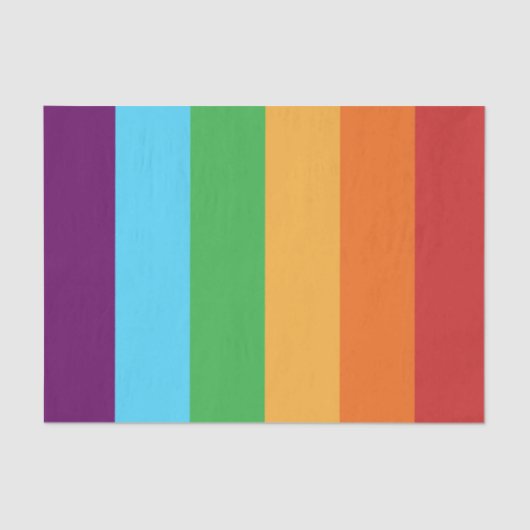 虹のストライプが楽しい明るいキャンディー誕生日パーティー 薄葉紙 (正面)