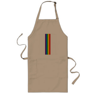 虹のストライプなゲイプライドLGBTサポート ロングエプロン