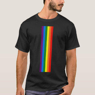 虹のストライプなゲイプライドLGBTサポート Tシャツ