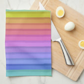 虹のストライプな背景 キッチンタオル (四つ折り)
