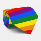 虹のストライプのタイ ネクタイ (ロール)