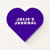 虹のストライプ子供のハート ノートブック (裏面)