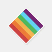 虹のストライプ楽しい明るいキャンディー誕生日パーティー スタンダードカクテルナプキン (角)