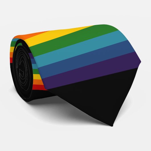 虹のストライプ ネクタイ (ロール)