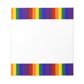 虹のストライプ ノートパッド (正面)