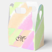 虹のストリペスウォーターカラーラインあなたのモノグラムを追加 フェイバーボックス (オープン)
