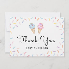 虹のスパンコール アイスクリーム ベイビー サンキュー