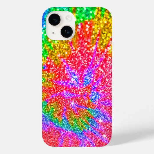 虹のタイダイ輝き柄 Case-Mate iPhoneケース (裏面)