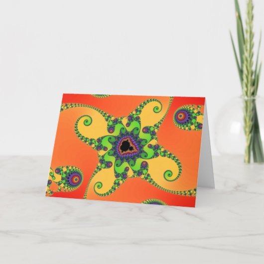 虹のタコの挨拶状 カード (正面)