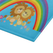 虹のタンゴかわいい漫画ライオンズカットボード カッティングボード (角)