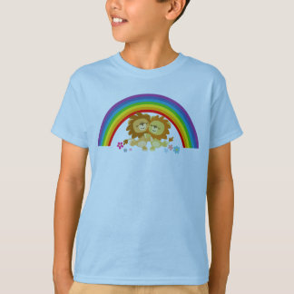 虹のタンゴかわいい漫画ライオンズ子供Tシャツ Tシャツ