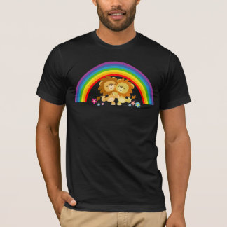 虹のタンゴかわいい漫画ライオンズTシャツ Tシャツ