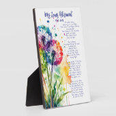 虹のタンポポの教師引退記念品 フォトプラーク (側面)