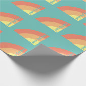 虹のターゲット虹の青、赤、桃のフォネカーゼ ラッピングペーパー (角)