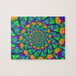 虹のターコイズの《写真》ぼけ味のフラクタル ジグソーパズル