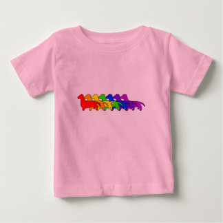 虹のダックスフント ベビーTシャツ