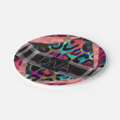 虹のチータの花型女性歌手 ペーパープレート (アングル)