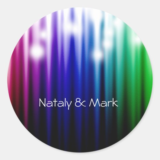 虹のテクスきらめくチャ ラウンドシール (正面)