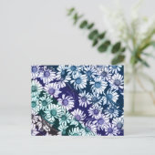 虹のデイジー花柄の春 ポストカード (スタンド正面)