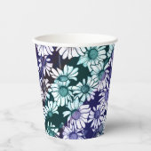 虹のデイジー花柄の春 紙コップ (正面)