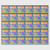 虹のデザイン「49」&「HAPPY+BIRTHDAY」, 雲, 空 ラッピングペーパー (フラット)