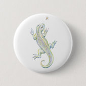 虹のトカゲ 缶バッジ (正面)