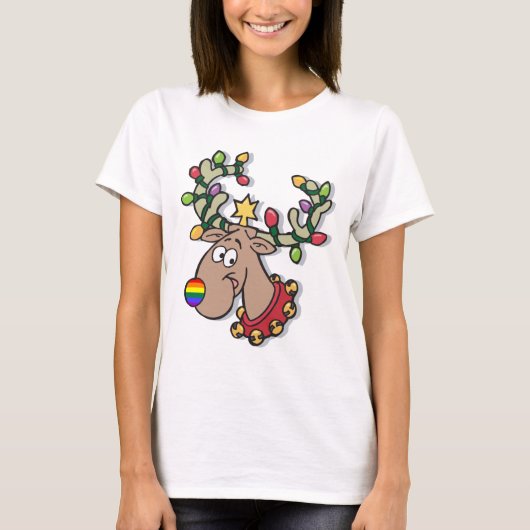虹のトナカイ Tシャツ (正面)