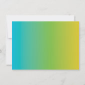 虹のトランポリン誕生日写真サンクスカード サンキューカード (裏面)